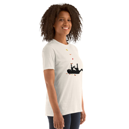 Kitten & Falling Leaves - Women's T-Shirt