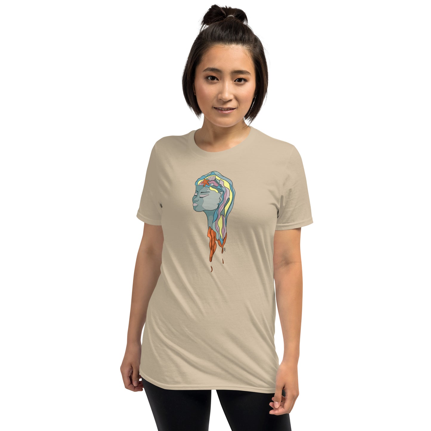 Turquoise Mermaid Head - Women's T-Shirt