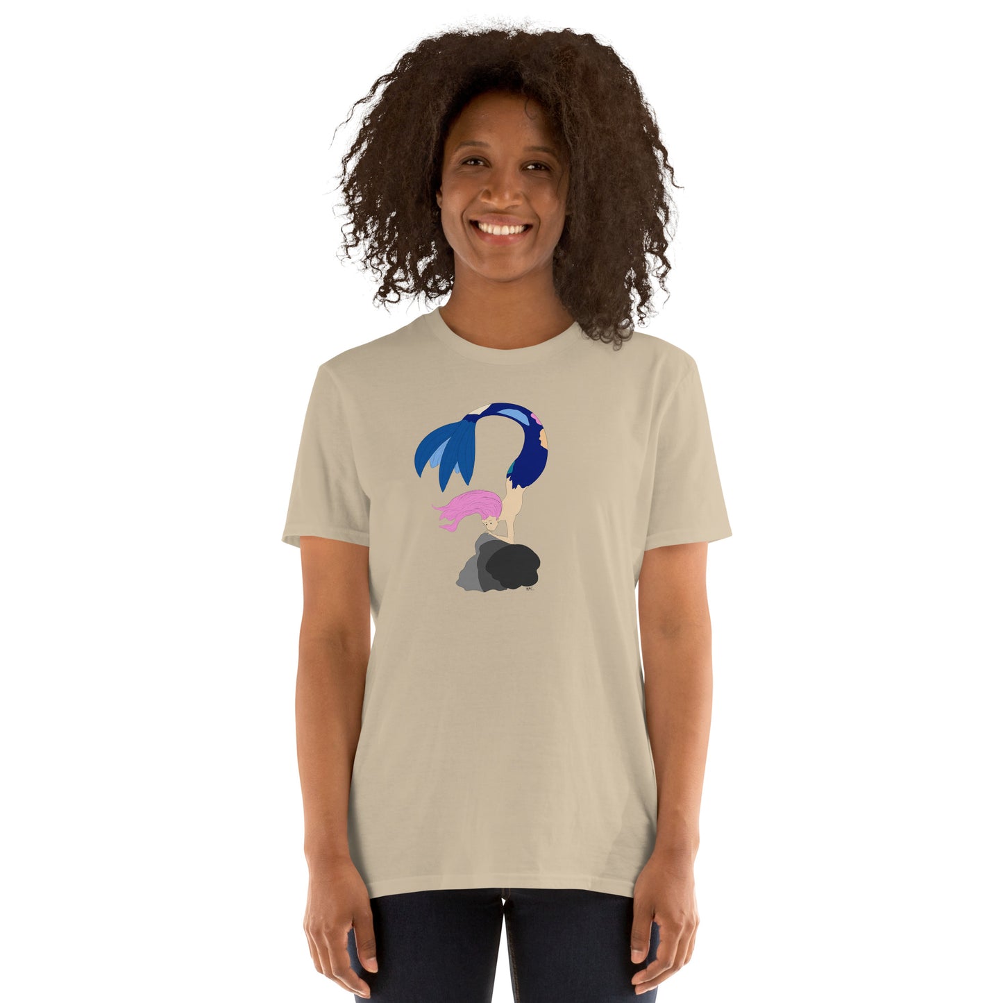 Pink Haired Mermaid - Women's T-Shirt