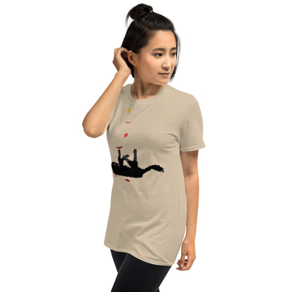Kitten & Falling Leaves - Women's T-Shirt