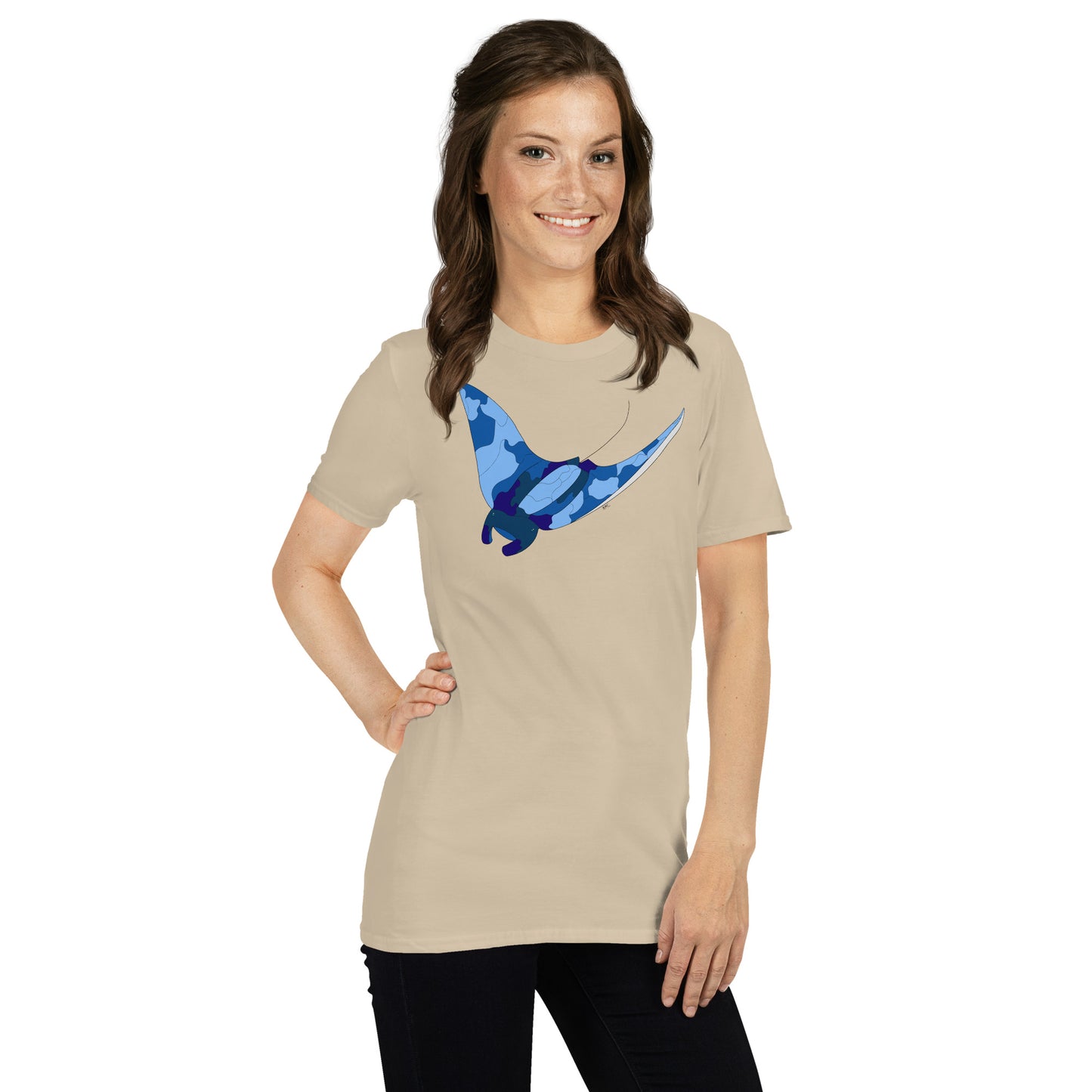 Blue Blotch Manta Ray - Women's T-Shirt