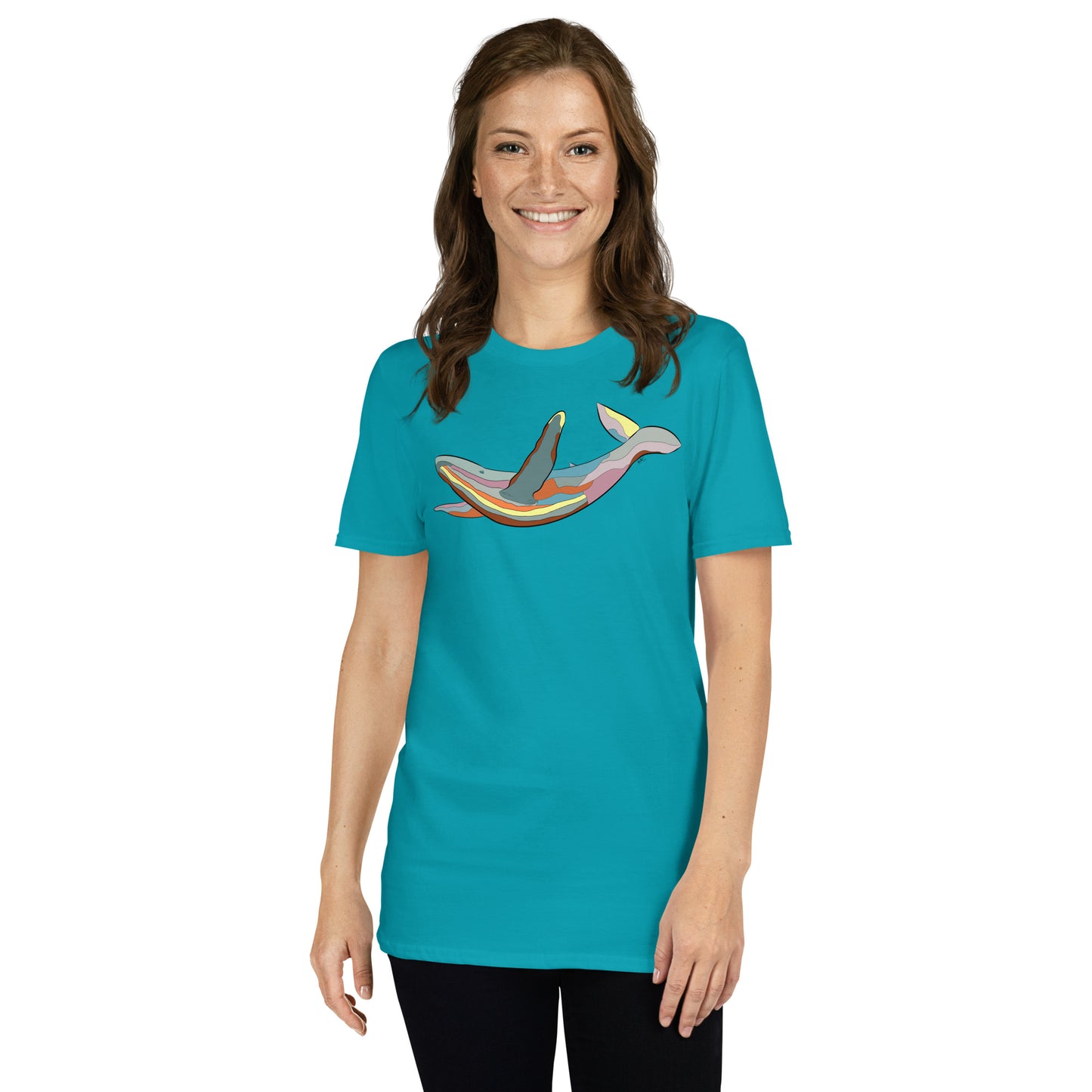 Turquoise Sunset Humpback Whale - Women's T-Shirt