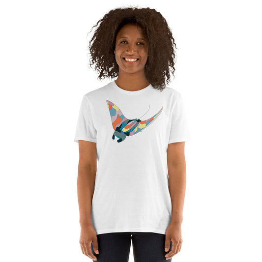 Turquoise Sunset Manta Ray - Women's T-Shirt