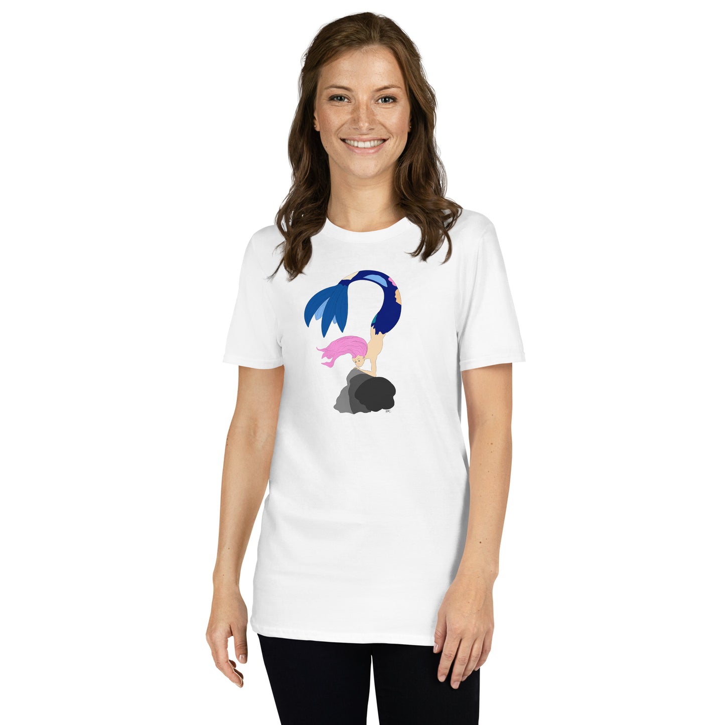 Pink Haired Mermaid - Women's T-Shirt