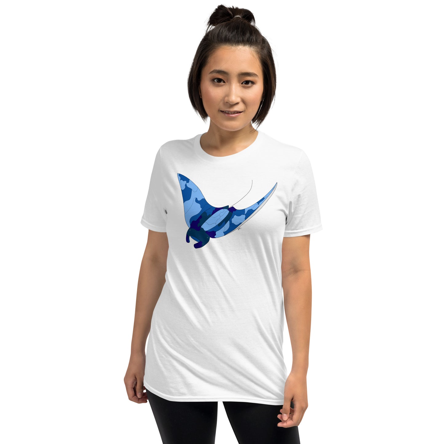 Blue Blotch Manta Ray - Women's T-Shirt