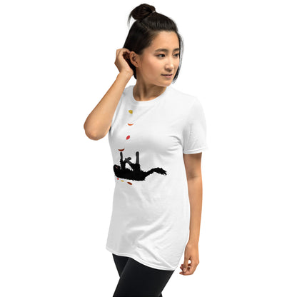 Kitten & Falling Leaves - Women's T-Shirt