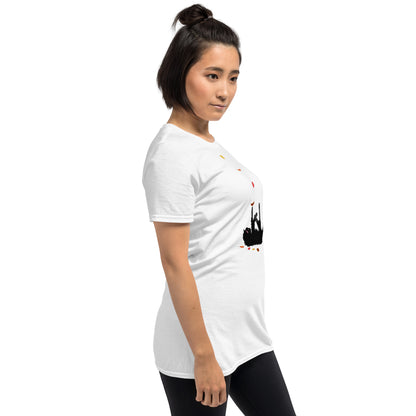 Kitten & Falling Leaves - Women's T-Shirt