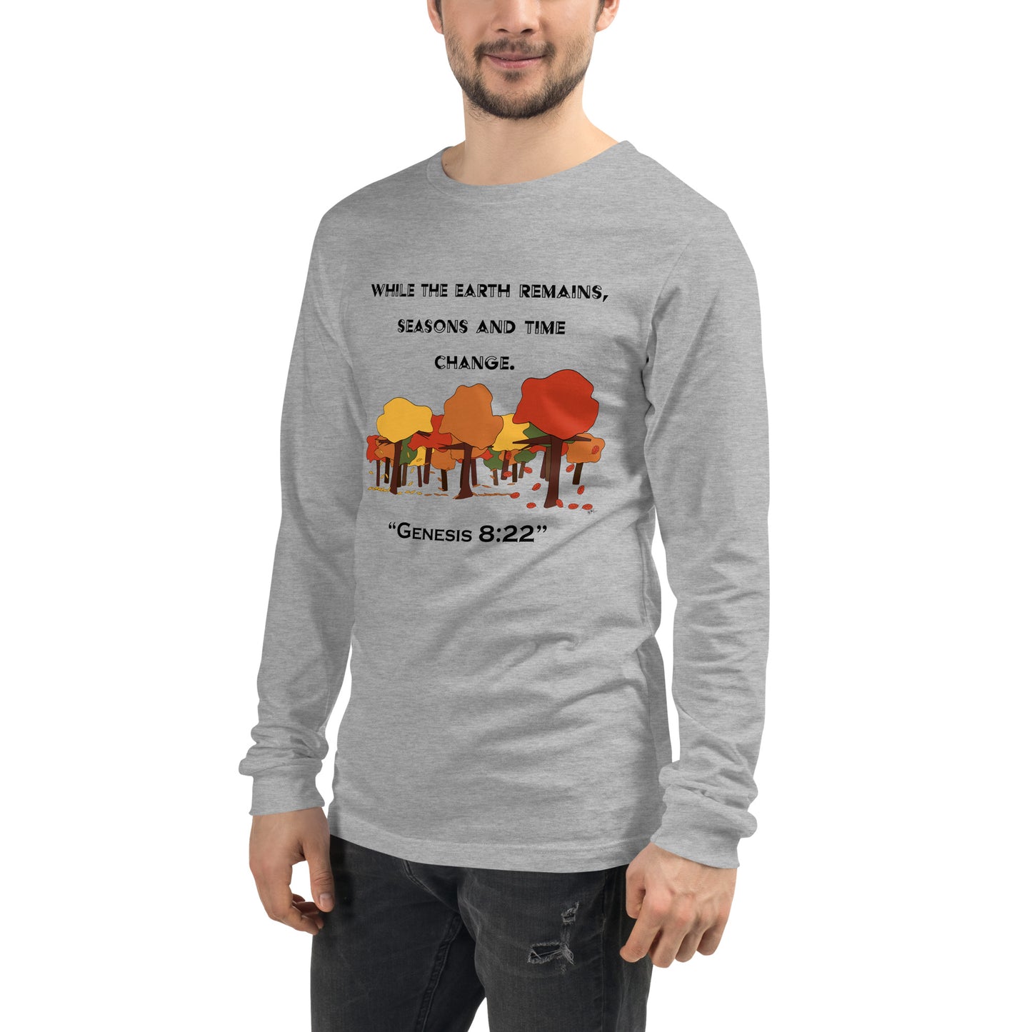 Genesis 8:22 Fall - Men's Long Sleeved Shirt