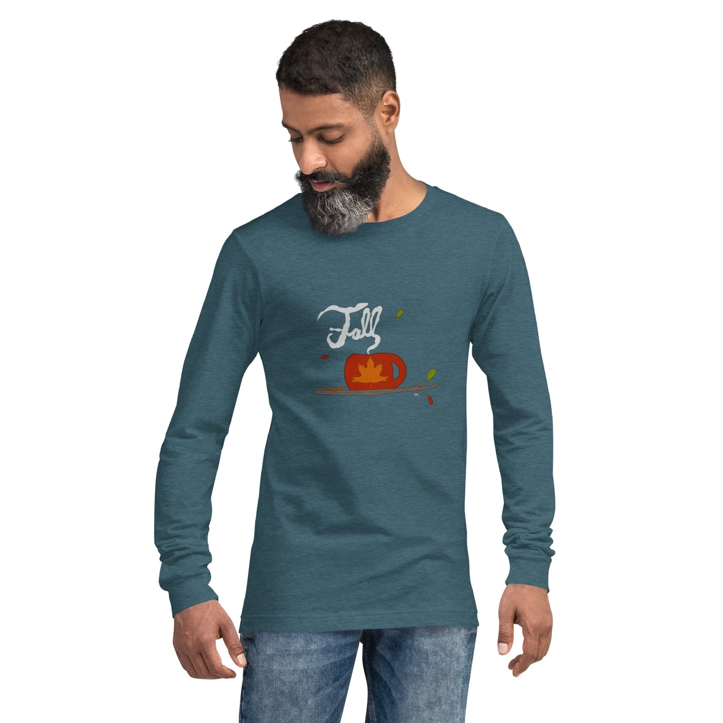 A Warm Cup of Fall - Men's Long Sleeved Shirt