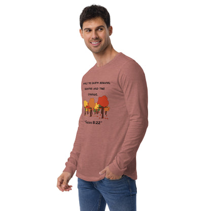 Genesis 8:22 Fall - Men's Long Sleeved Shirt