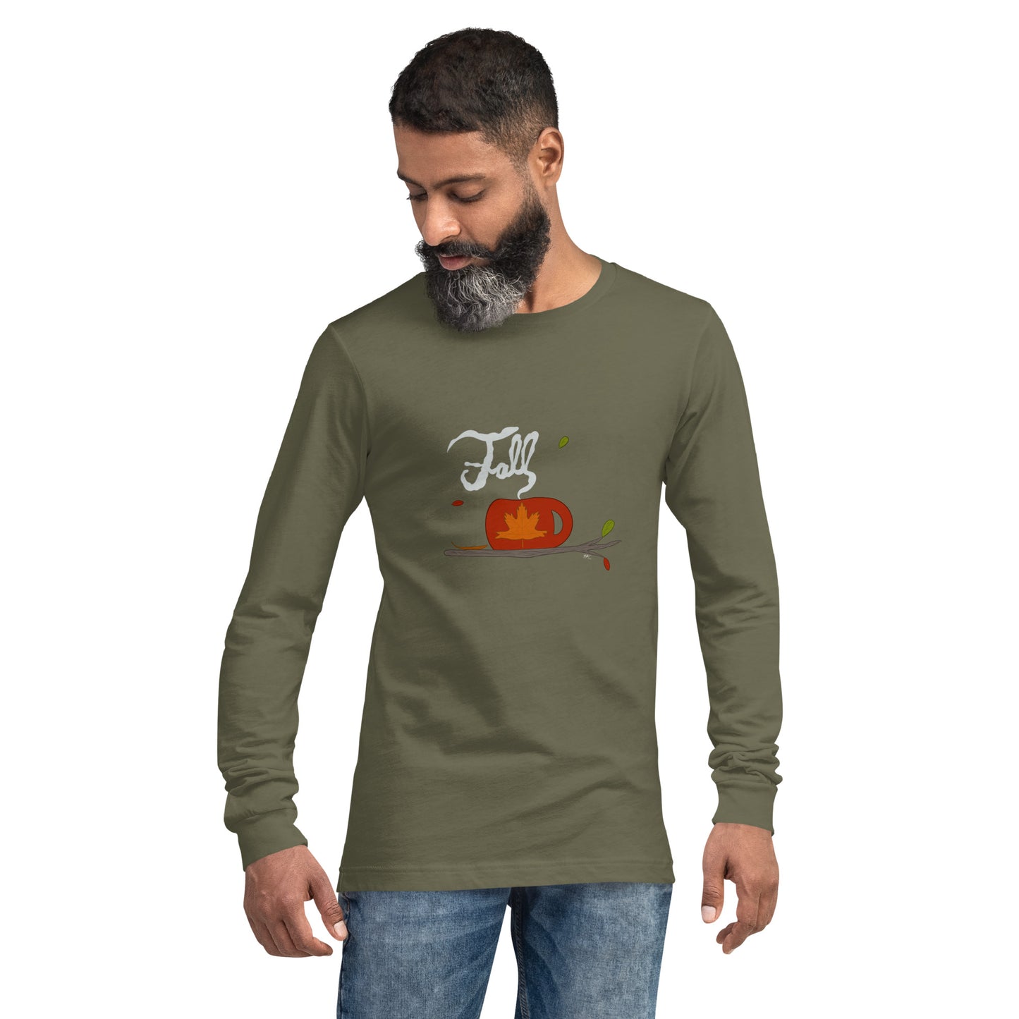 A Warm Cup of Fall - Men's Long Sleeved Shirt