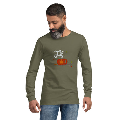A Warm Cup of Fall - Men's Long Sleeved Shirt