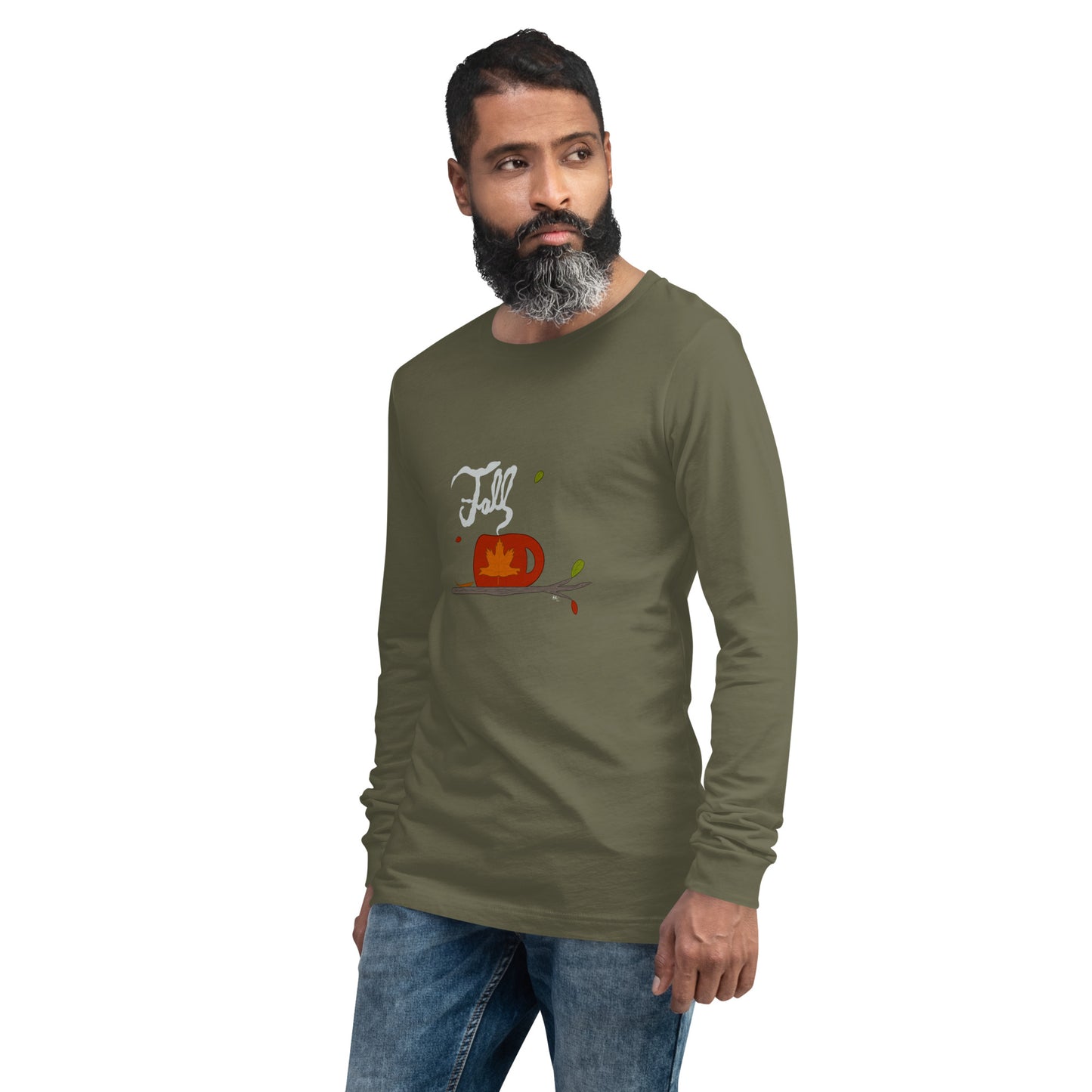 A Warm Cup of Fall - Men's Long Sleeved Shirt