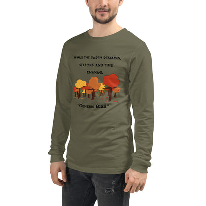 Genesis 8:22 Fall - Men's Long Sleeved Shirt