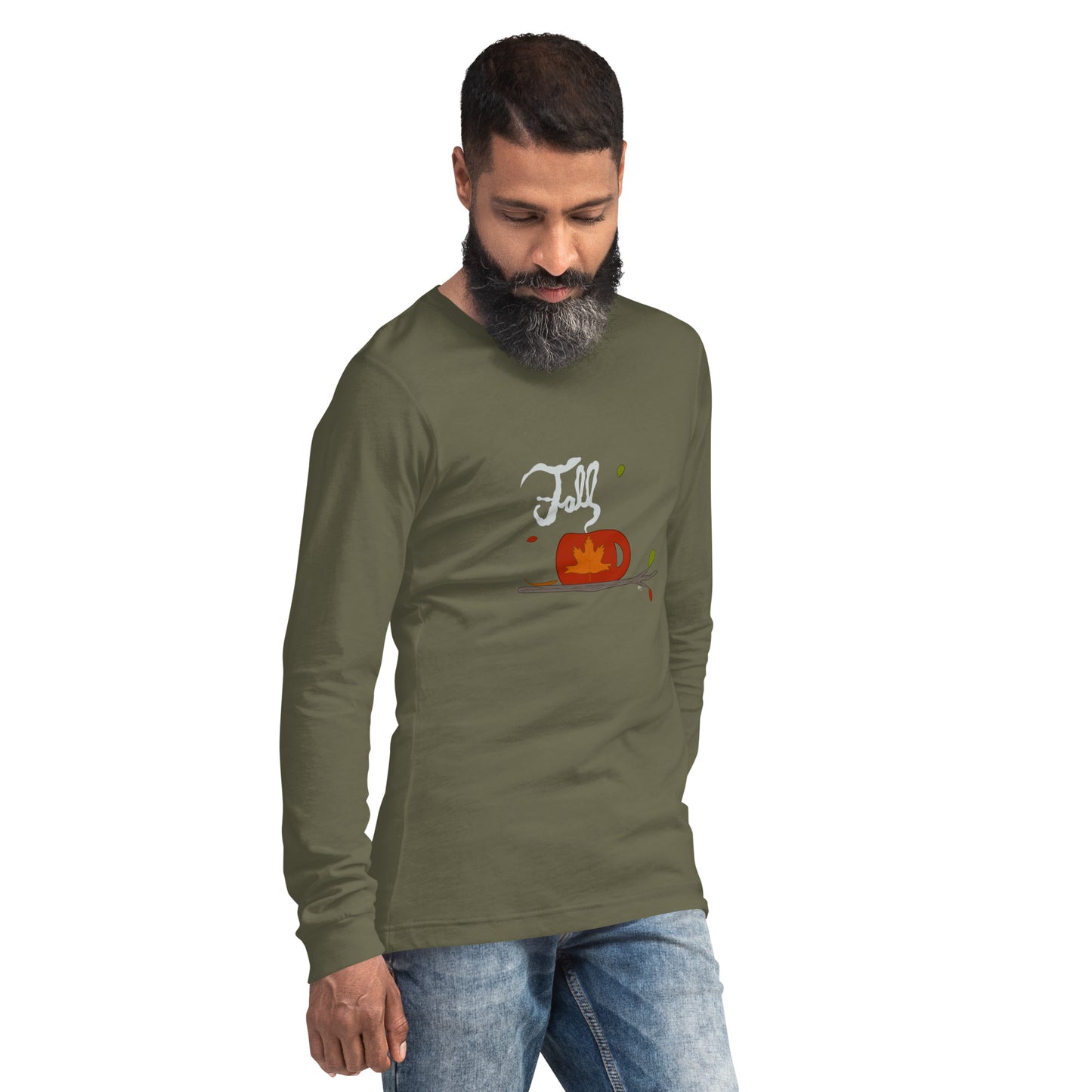 A Warm Cup of Fall - Men's Long Sleeved Shirt
