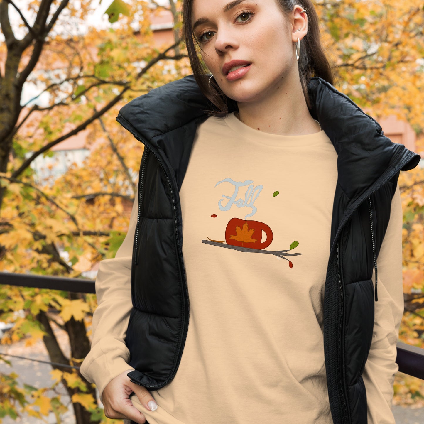A Warm Cup of Fall - Women's Long Sleeved Shirt