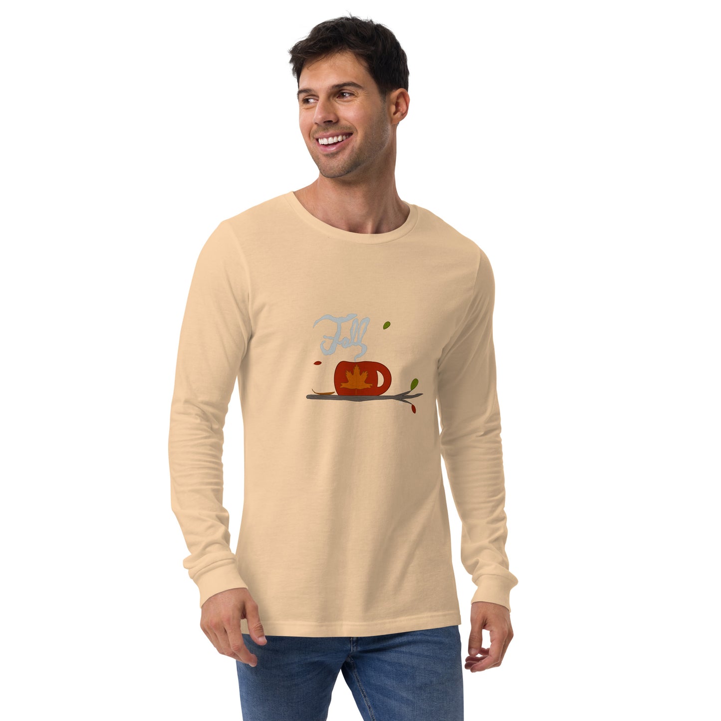 A Warm Cup of Fall - Men's Long Sleeved Shirt