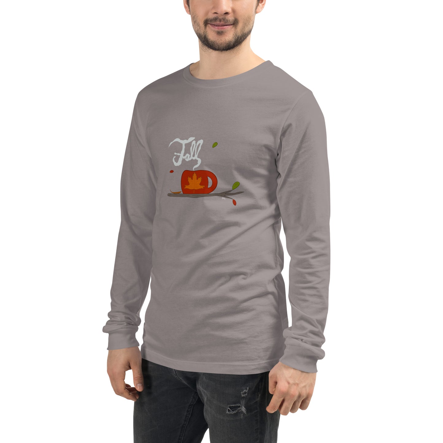 A Warm Cup of Fall - Men's Long Sleeved Shirt