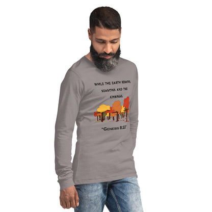 Genesis 8:22 Fall - Men's Long Sleeved Shirt