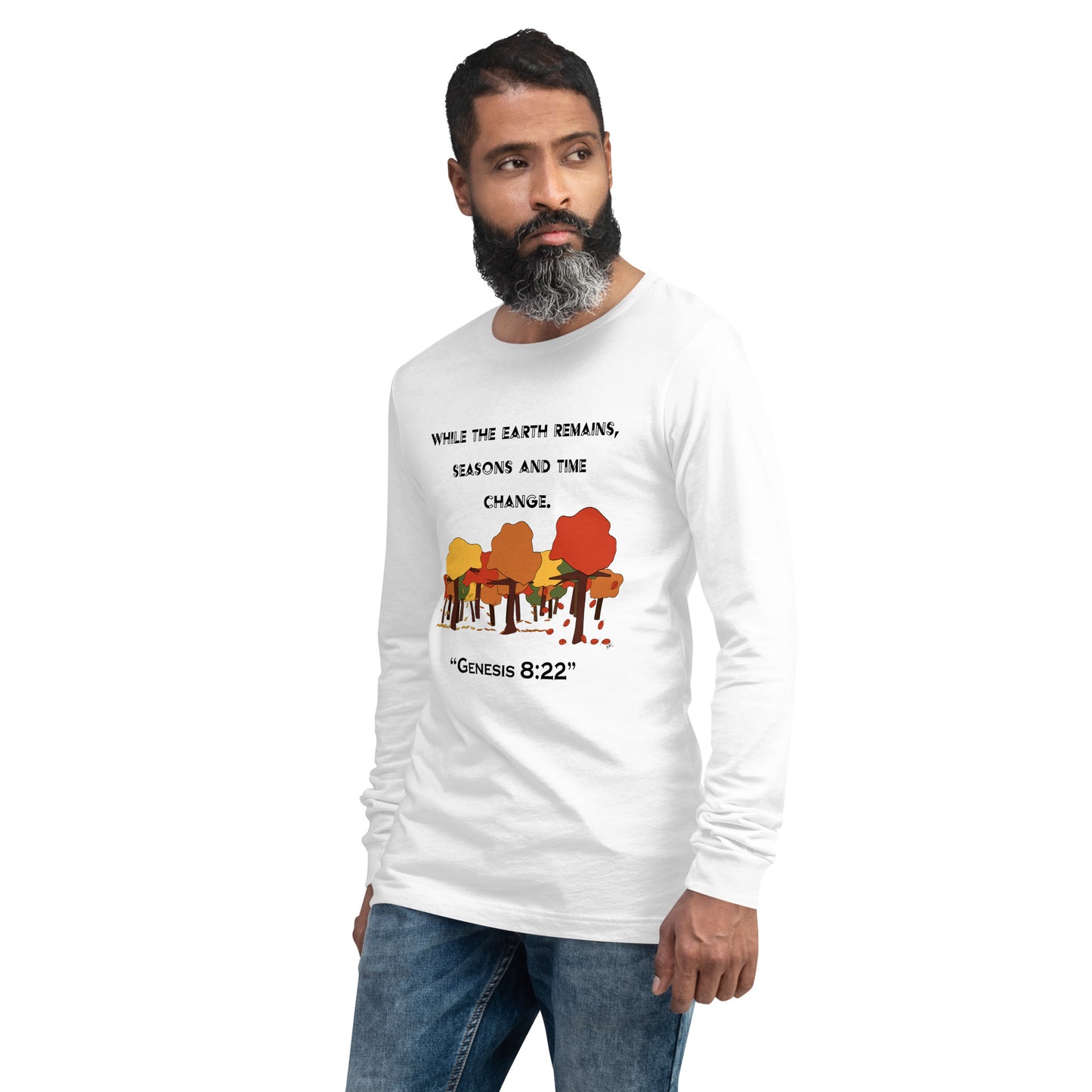 Genesis 8:22 Fall - Men's Long Sleeved Shirt