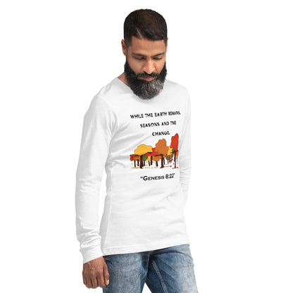 Genesis 8:22 Fall - Men's Long Sleeved Shirt