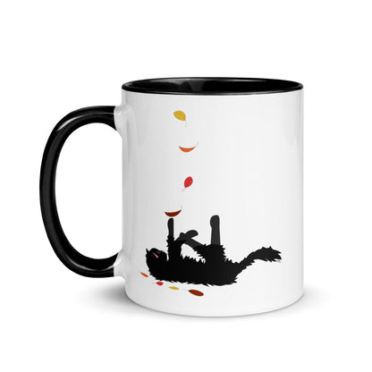 Kitten & Falling Leaves - Mug