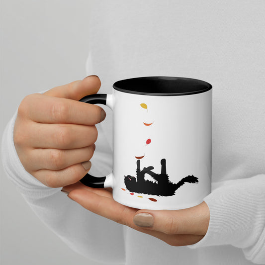 Kitten & Falling Leaves - Mug