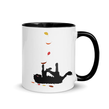 Kitten & Falling Leaves - Mug