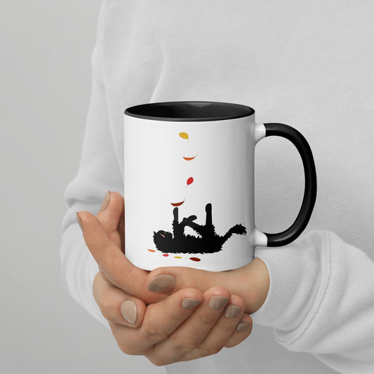 Kitten & Falling Leaves - Mug