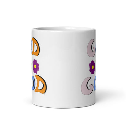 God is Good (Two Flowers) - Glossy Mug