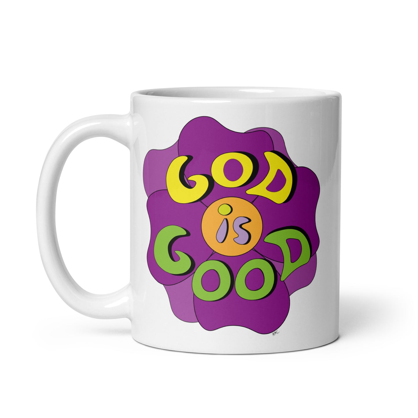 God is Good (Flower) - Glossy Mug
