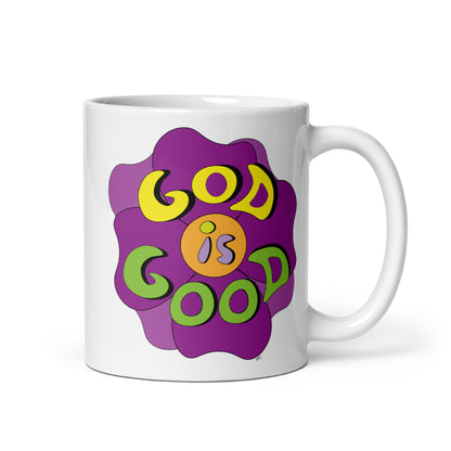 God is Good (Flower) - Glossy Mug