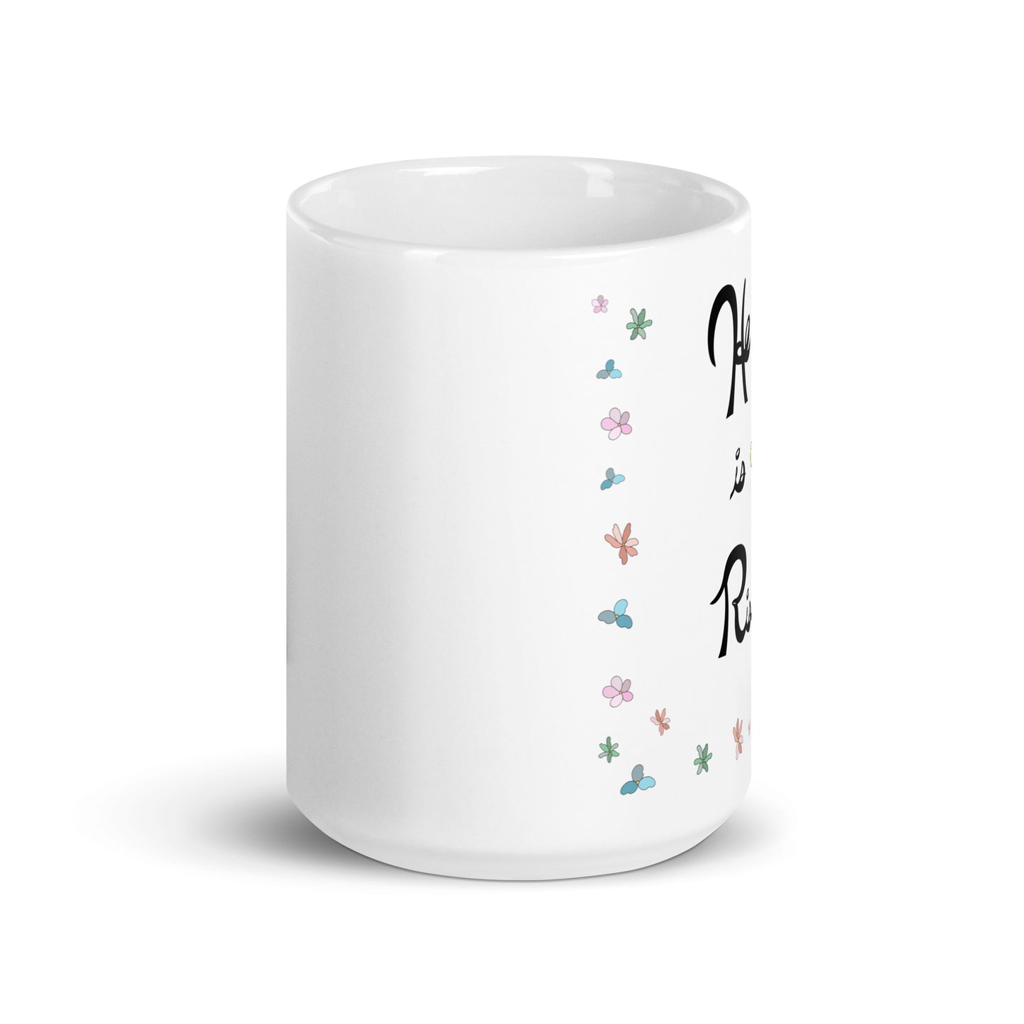 He is Risen (Flowered) - Glossy Mug