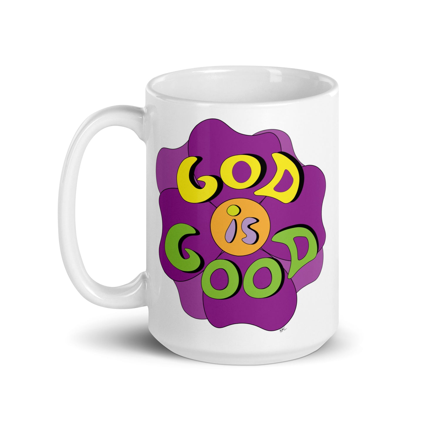 God is Good (Flower) - Glossy Mug
