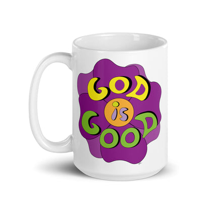 God is Good (Flower) - Glossy Mug