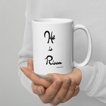 He is Risen (Plain Lettering) - Glossy Mug