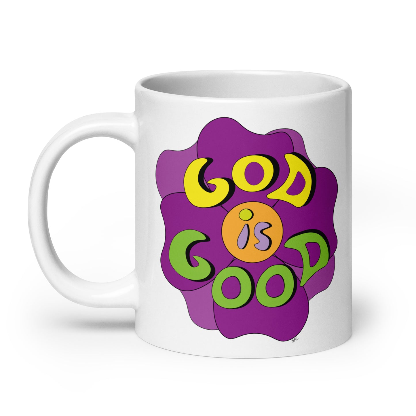 God is Good (Flower) - Glossy Mug