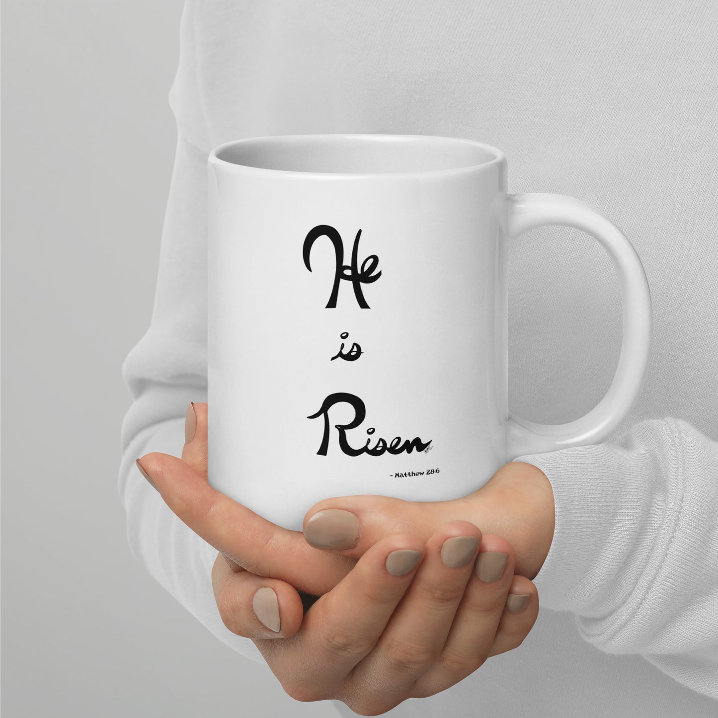 He is Risen (Plain Lettering) - Glossy Mug
