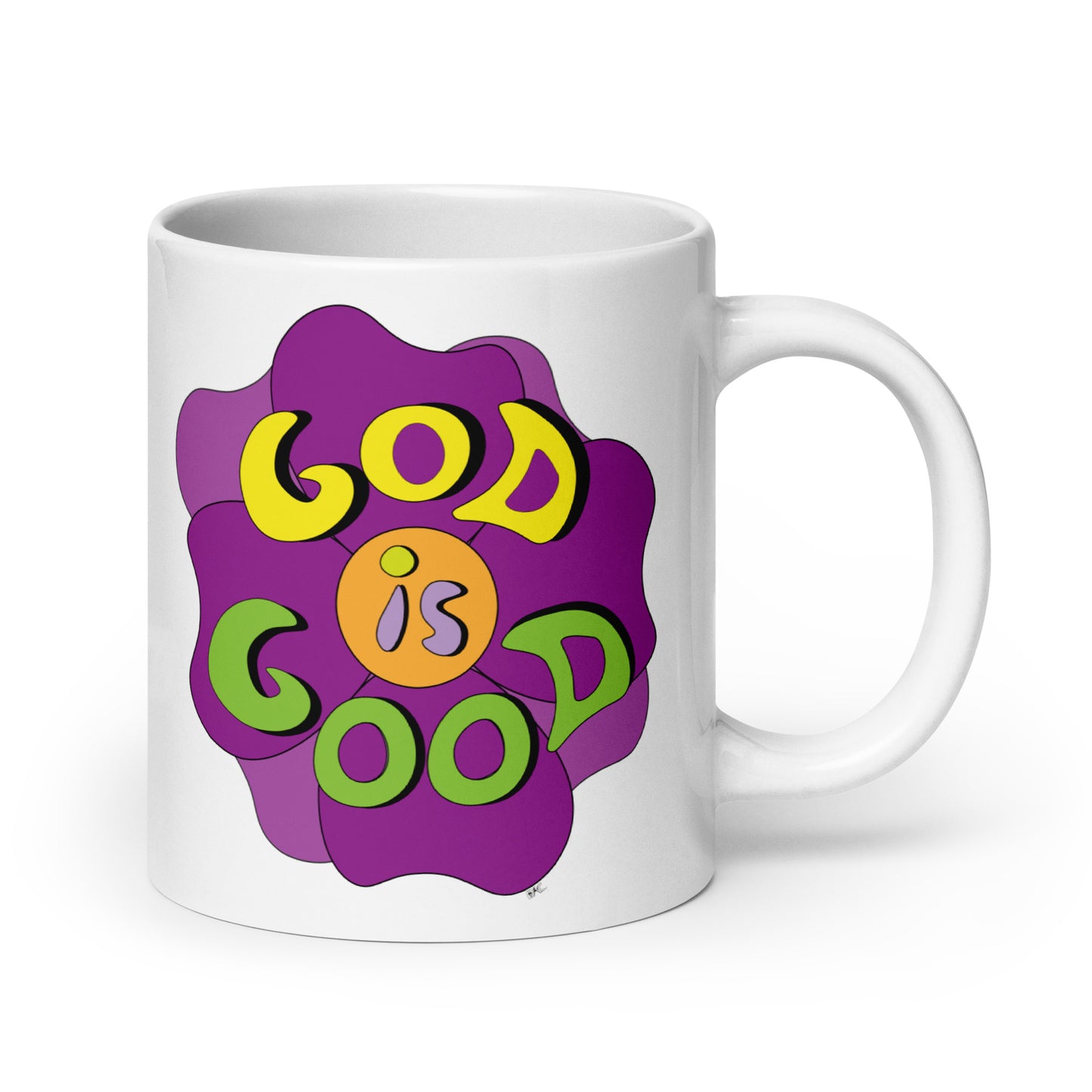 God is Good (Flower) - Glossy Mug