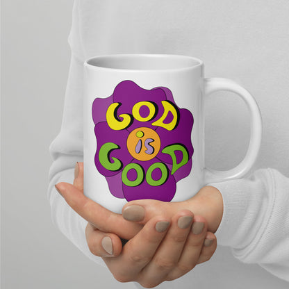 God is Good (Flower) - Glossy Mug
