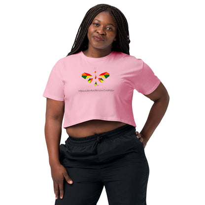 HAC Butterfly Logo With Tagline - Crop Top